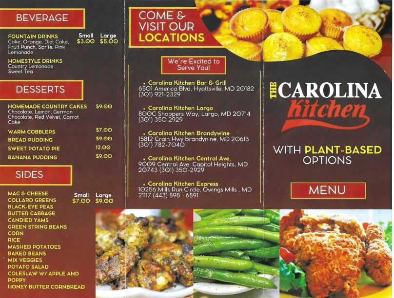The Carolina Kitchen with Plant Based options Menu image 2